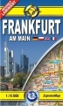 Frankfurt Am Main kieszonkowy plan miasta laminowany 1:15 000 Ex
