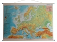 Europa. Mapa ścienna dwustronna fizyczna z nazwami / fizyczna be