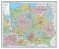 Polska. Mapa ścienna administracyjno-drogowa w ramie 1:700 000 w