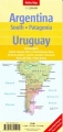 Argentyna południowa Patagonia Urugwaj mapa 1:2 500 000 Nelles