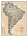 Ameryka Południowa. Mapa ścienna polityczna Executive w ramie 1: