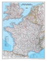 Francja, Belgia, Holandia. Mapa ścienna Classic w ramie 1:1 953