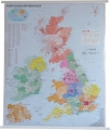 Wyspy Brytyjskie. Mapa ścienna kodów pocztowych 1:1,2 mln wyd. S