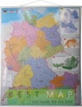 Niemcy, Austria, Szwajcaria. Mapa ścienna kodów pocztowych 1:900