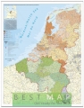 Beneluks: Belgia, Holandia i Luksemburg. Mapa ścienna kodów pocz
