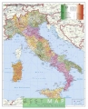 Włochy. Mapa ścienna kodów pocztowych w ramie 1:900 000 wyd. Sti
