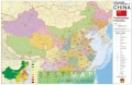 Chiny. Mapa ścienna kodów pocztowych magnetyczna w ramie 1:4 mln