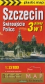 Szczecin + Police + Świnoujście. Plan miasta 3w1 foliowany 1:22
